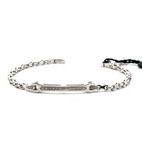 Bracciale Zancan Uomo in Oro bianco Diamante 0.08 Ct EB263B - EB263B